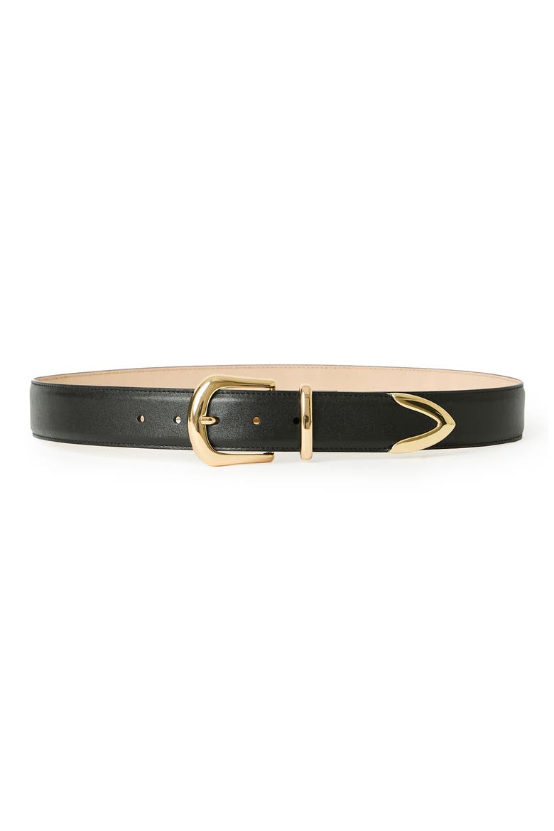 Marc Leather Belt, Main, color, BLACK GOLD