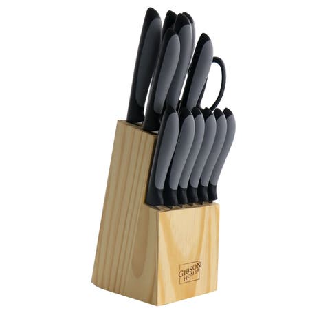 Dorain 14 Piece Stainless Steel Cutlery Set  with Wood Block