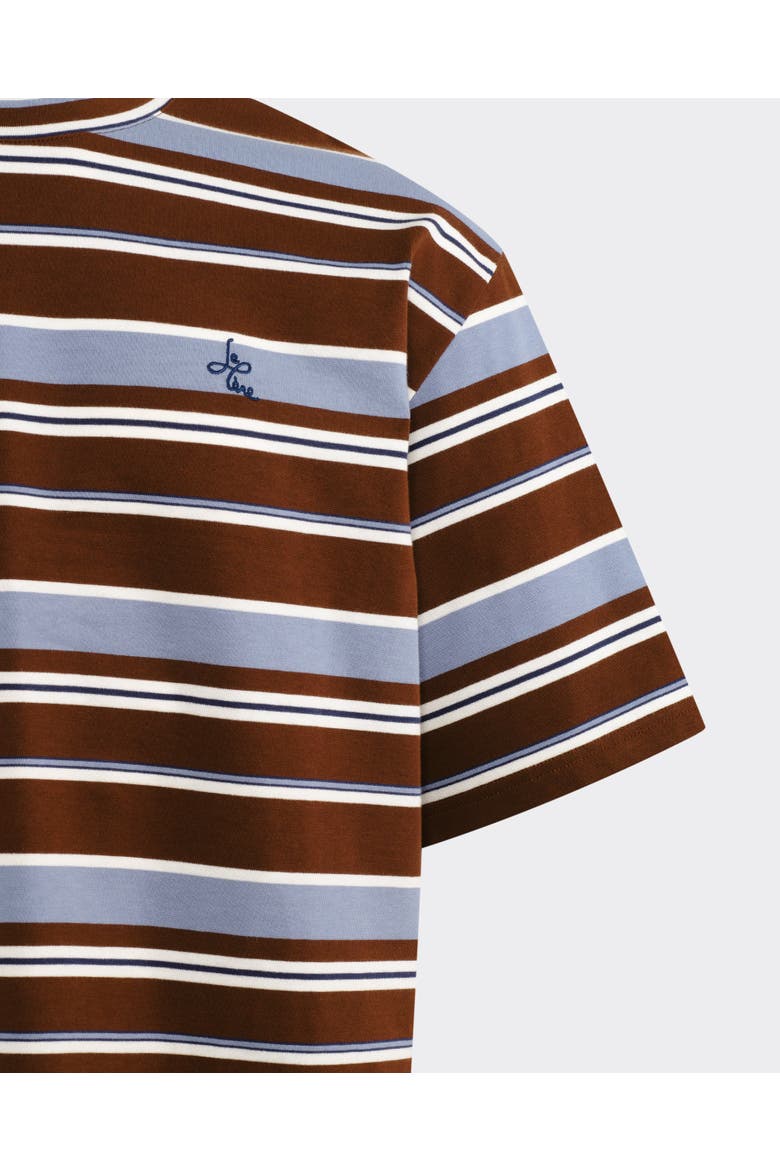 le PÈRE Blue Brown Striped Tommy Tee, Alternate, color, Blue/Brown Stripe