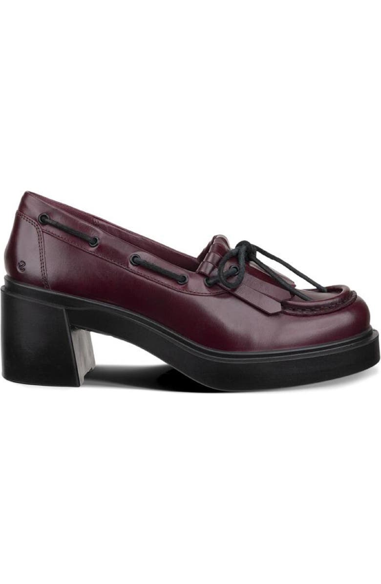 ECCO Metropole Seoul 45 Kiltie Moc Toe Loafer, Alternate, color, Dark Ruby