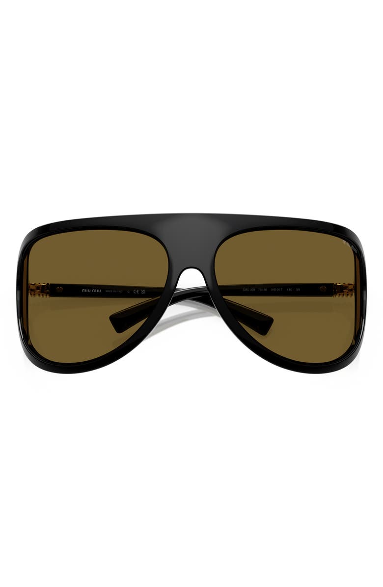 Miu Miu 75mm Oversize Shield Sunglasses, Alternate, color,