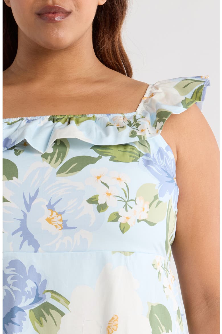 Sloane Floral Ursa Off the Shoulder Maxi Dress, Alternate, color, LIGHT BLUE/ MULTI