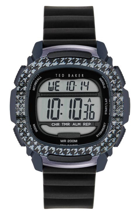 Alton Digital Resin Strap Watch, 47mm