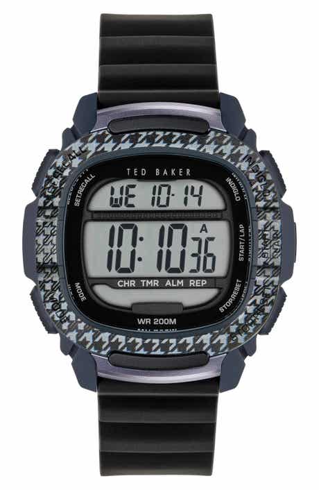 Ted Baker Alton Digital Resin Strap Watch, 47mm