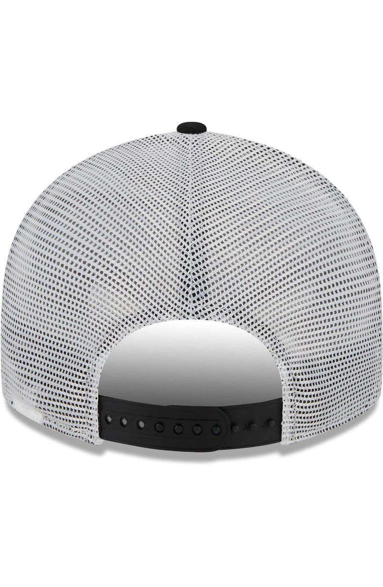 New Era Men's New Era Black Chicago White Sox Circle Trucker Low Profile 9FIFTY Snapback Hat, Alternate, color, Black