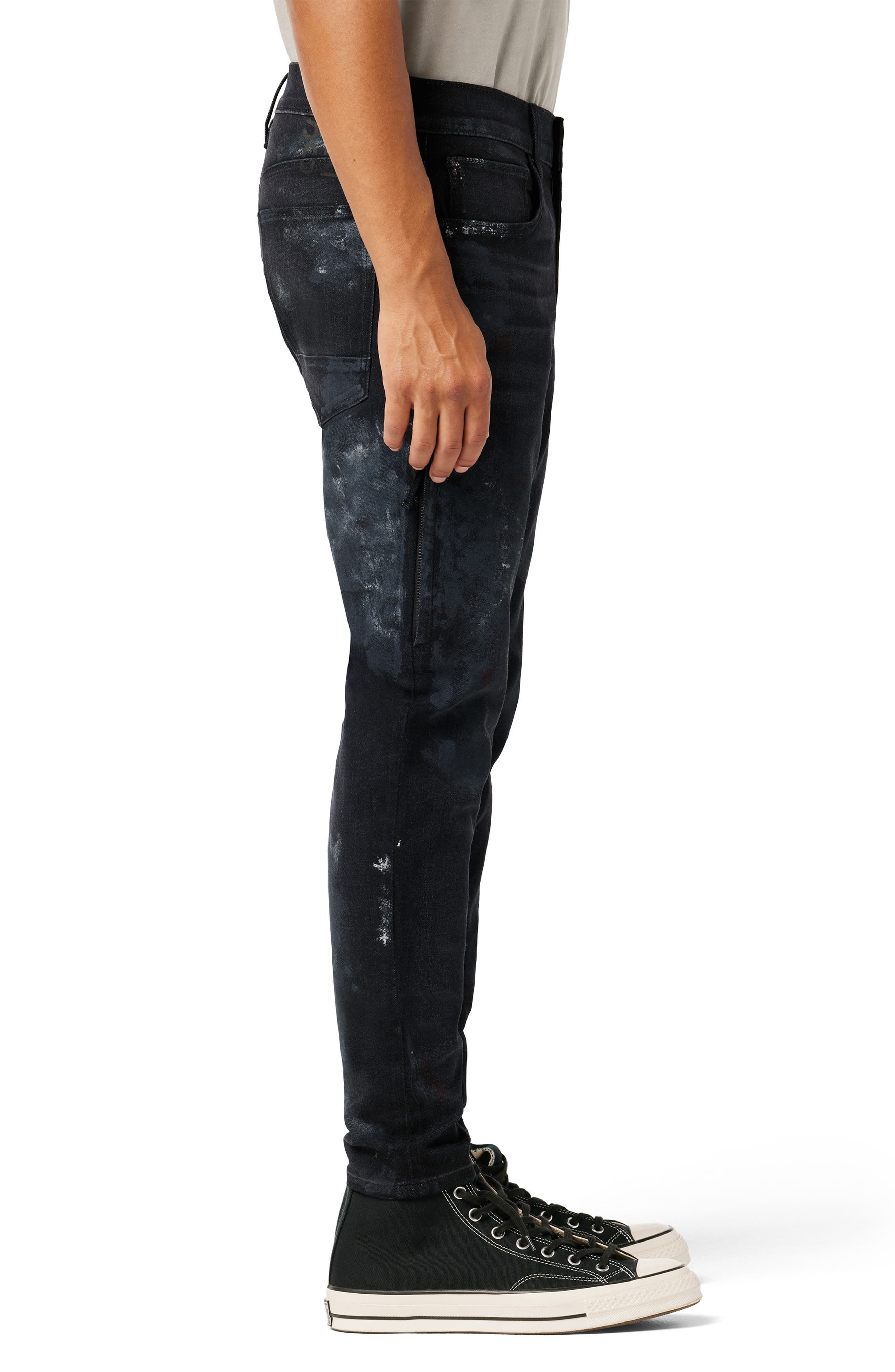 Hudson Jeans Zack Paint Splatter Skinny Jeans (Men) | Nordstromrack