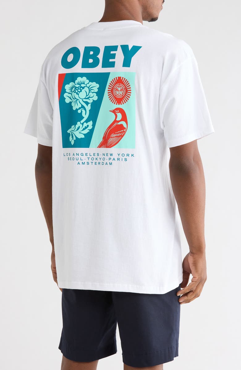 Obey New Spring Graphic T-Shirt, Alternate, color, White