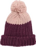 Vince Camuto Two-Tone Pompom Beanie