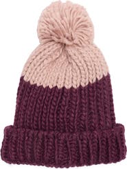Vince Camuto Two-Tone Pompom Beanie