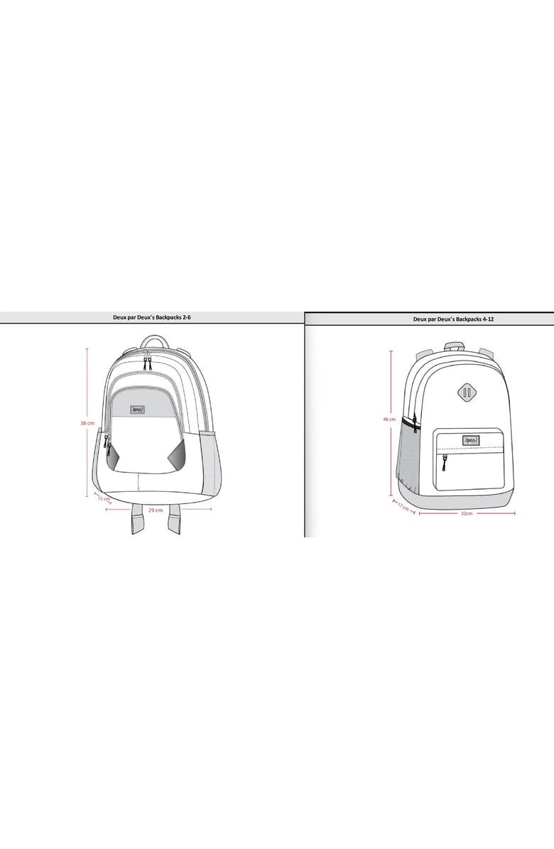 Deux par Deux Little Kids Backpack Retro Flower, Alternate, color, Lilac