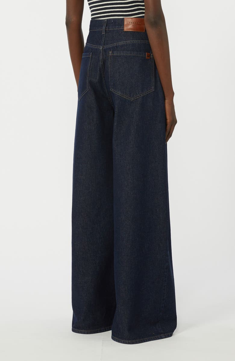 Weekend Max Mara Bella Wide Leg Jeans, Alternate, color, Navy