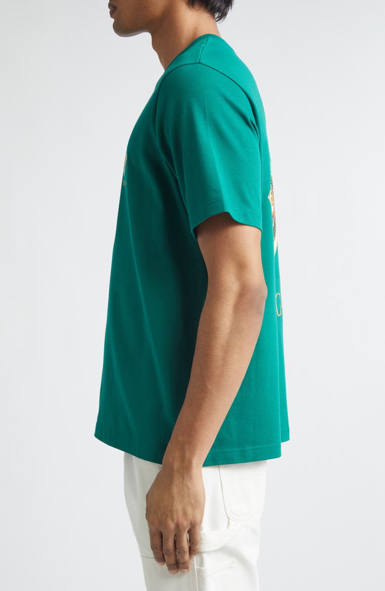 Casablanca Plafond Orne de Musique Graphic T-Shirt, Alternate, color, Evergreen Jersey