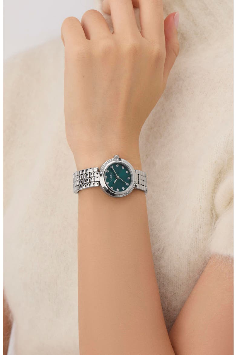 Clara Bracelet Watch, 28mm, Alternate, color, SILVER TONE