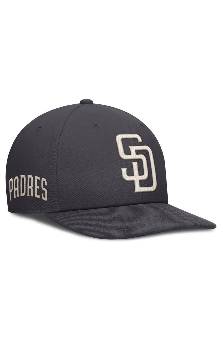 Nike Men's Nike Anthracite San Diego Padres Statement Pro Snapback Hat, Main, color, Anthracite