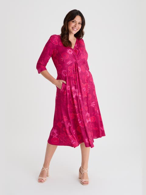 Claudia Peach Touch Knot Front Dress