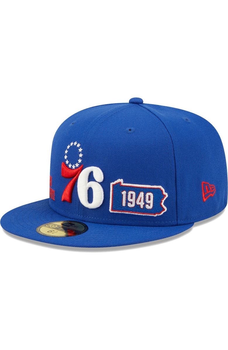 New Era Men's New Era Royal Philadelphia 76ers Fall 22 Identity 59FIFTY Fitted Hat, Main, color, Royal