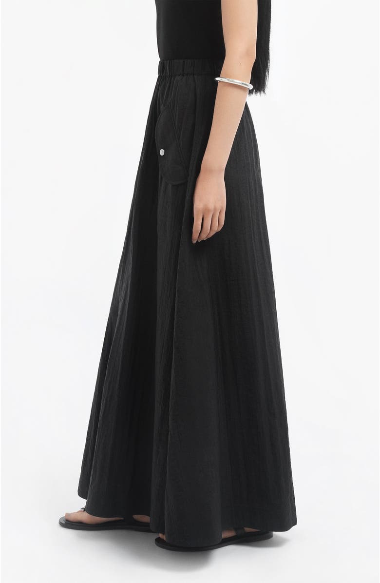 CO Parachute Skirt in Recycled Nylon, Alternate, color, Black