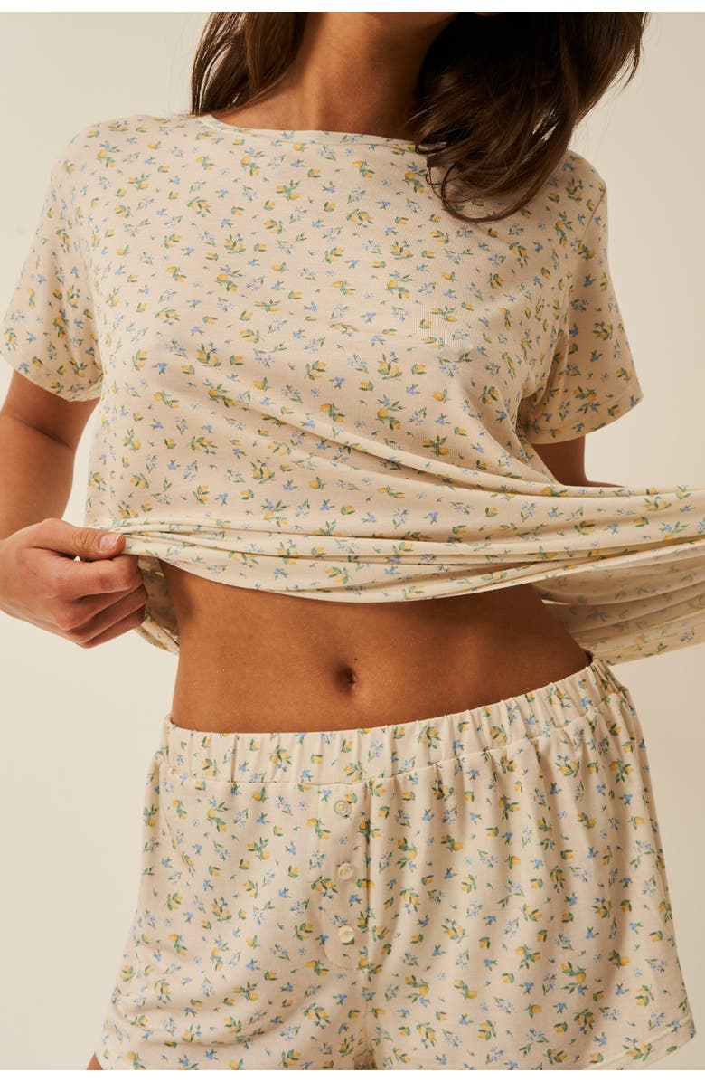 Stripe & Stare T-Shirt & Short Set, Alternate, color, 