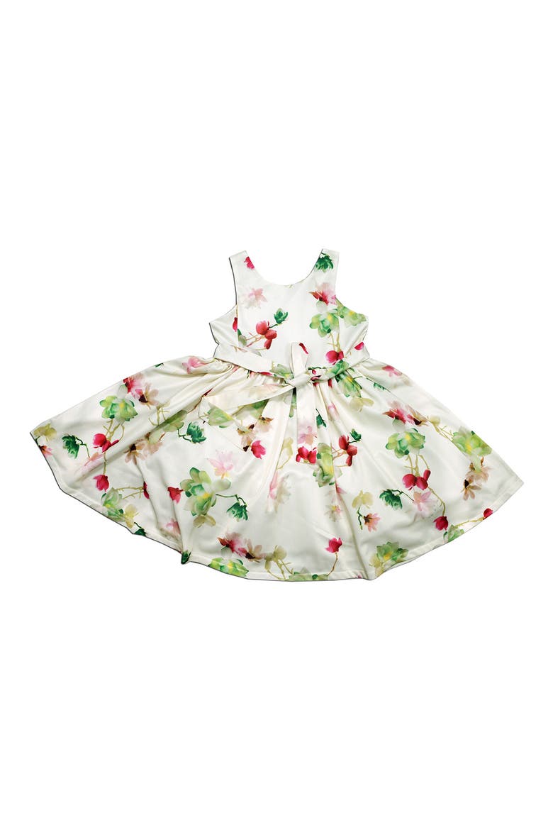 Kids' Floral Dress, Main, color, WHITE
