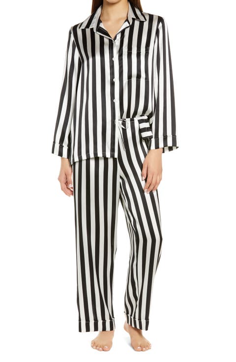 Stripe Silk Pajamas