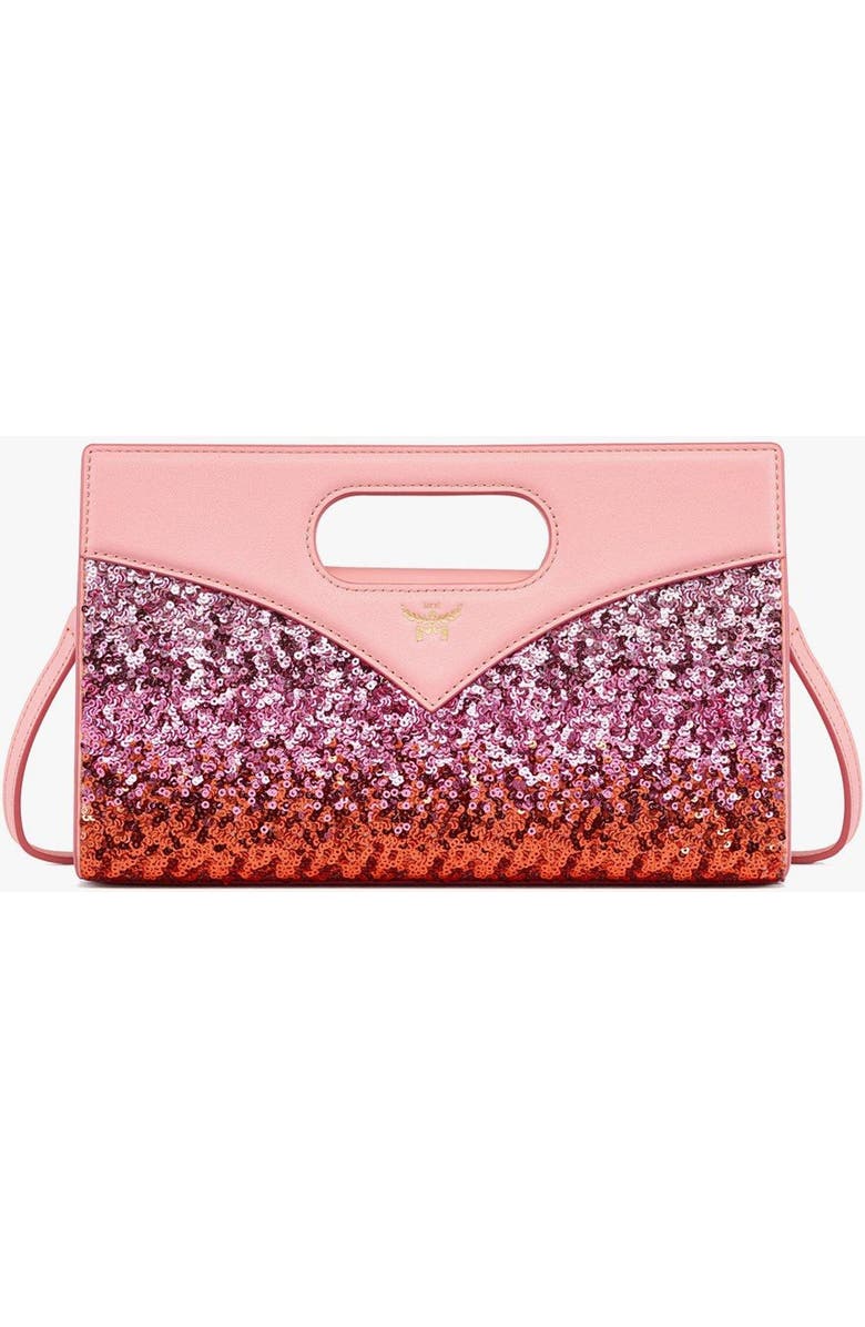 MCM Diamond Bag in Sequin Lamb Leather, Main, color, Pink