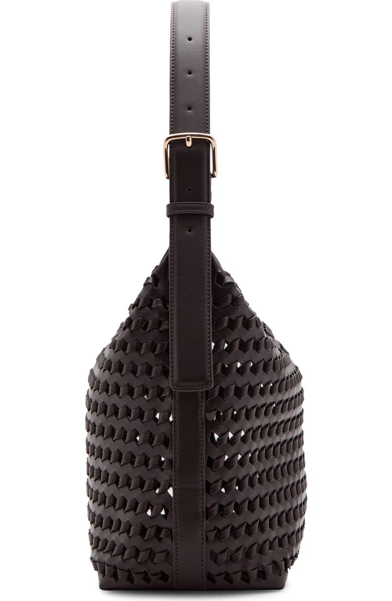 MANGO Braided Faux Leather Shoulder Bag, Alternate, color,