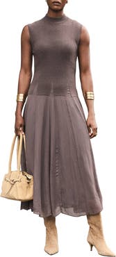 MINT VELVET Sleeveless Knit Midi Dress