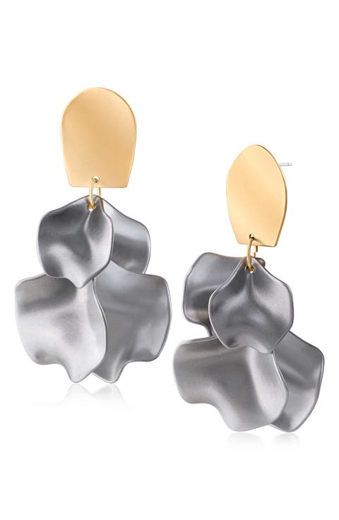 Ginkgo Leaf Flutter Drop Earrings