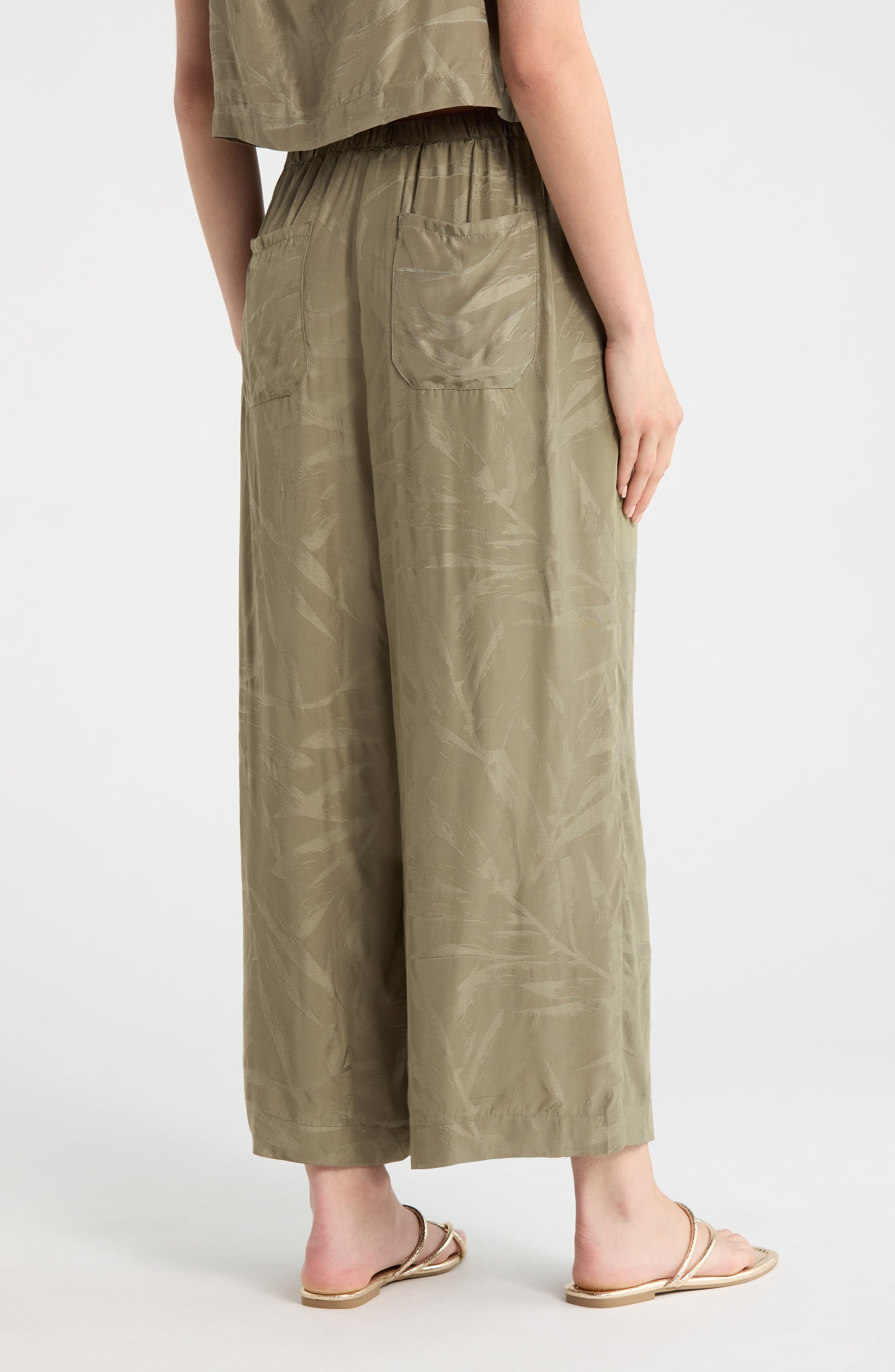 Angie Jacquard Palazzo Ankle Pants - image 2
