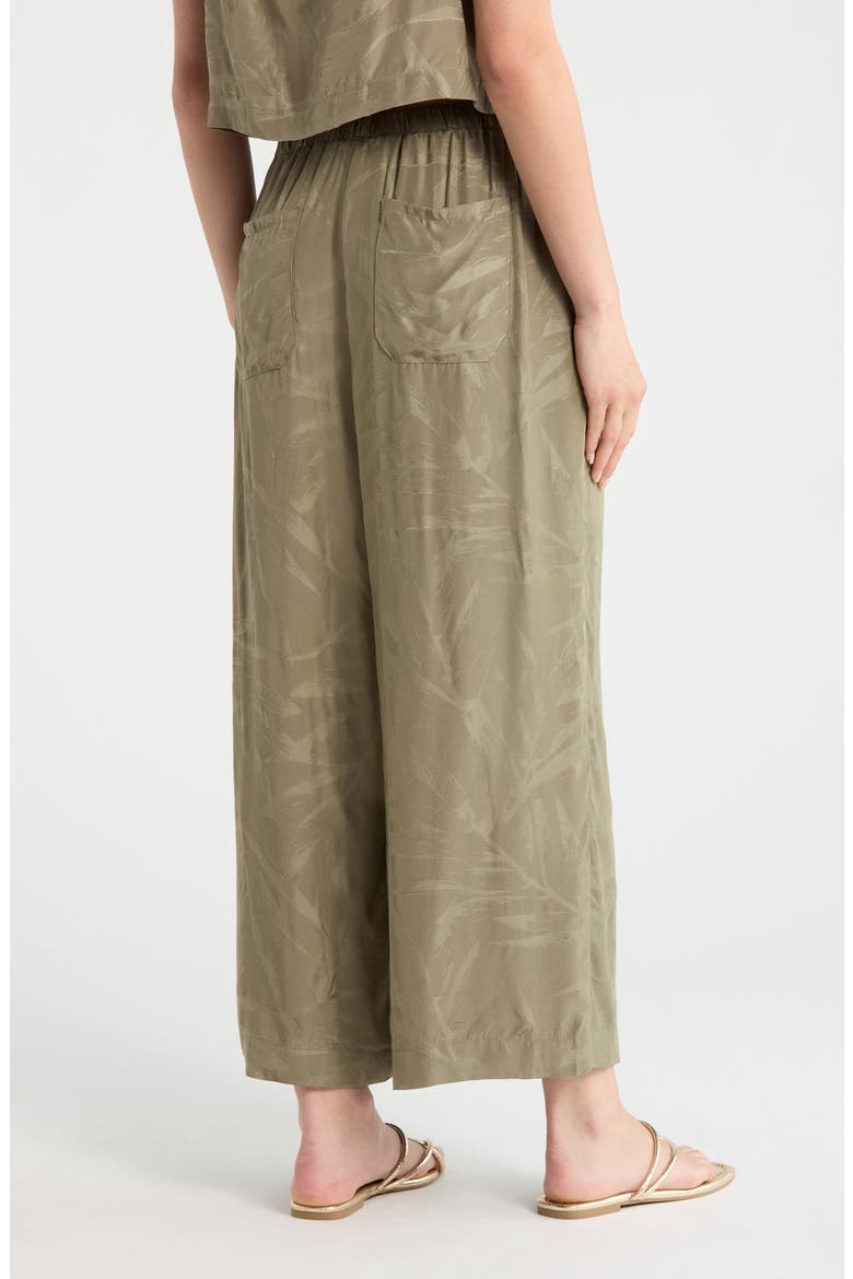 Angie Jacquard Palazzo Ankle Pants, Alternate, color, SOFT GREEN