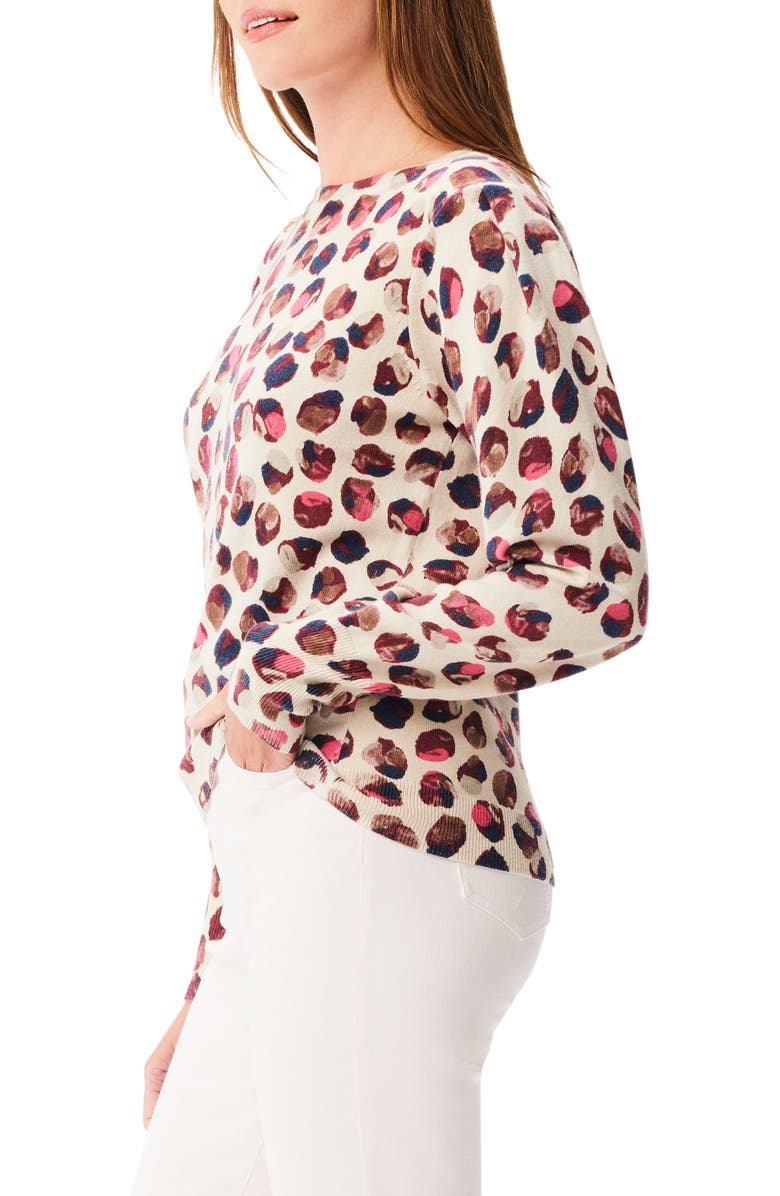 NIC+ZOE Blush Dot Cotton Blend Sweater, Alternate, color, 