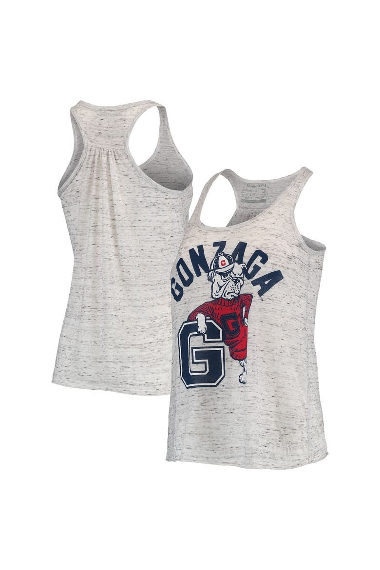 Women's Homefield Ash Gonzaga Bulldogs Vintage Racerback Tank Top, Alternate, color, Ash