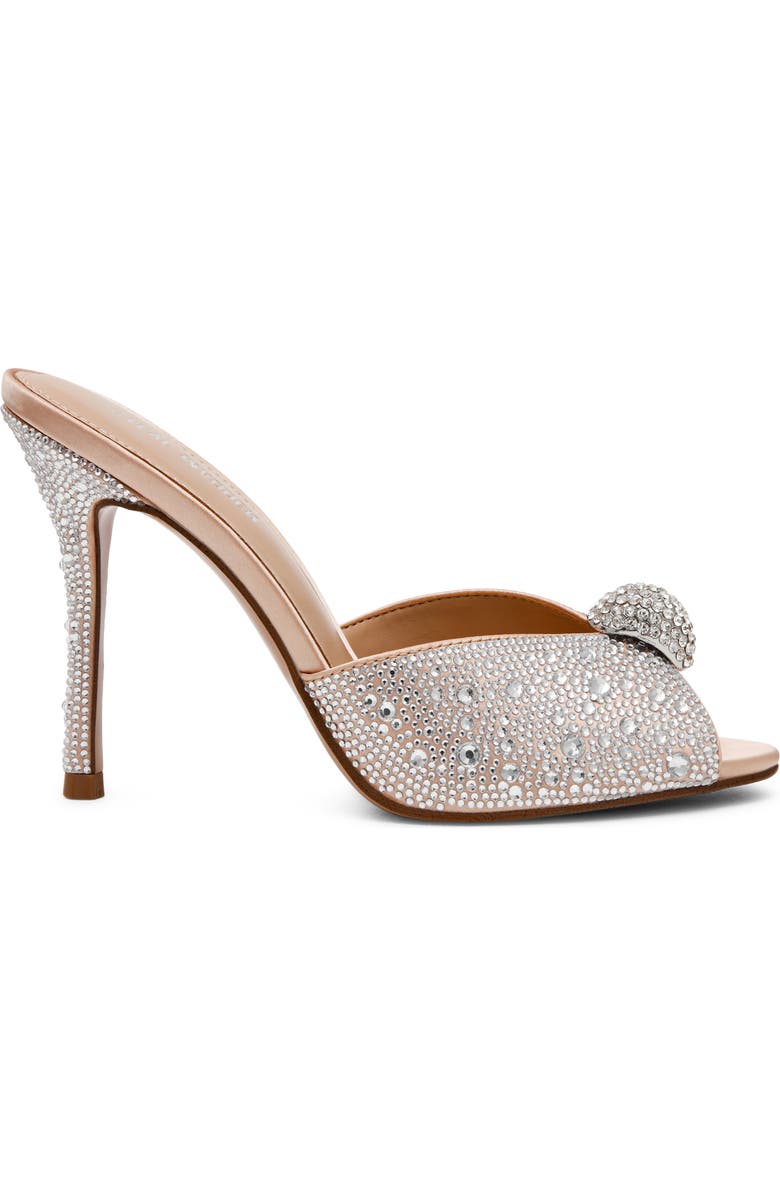 Steve Madden Priya Peep Toe Slide Sandal, Alternate, color, Rhinestone