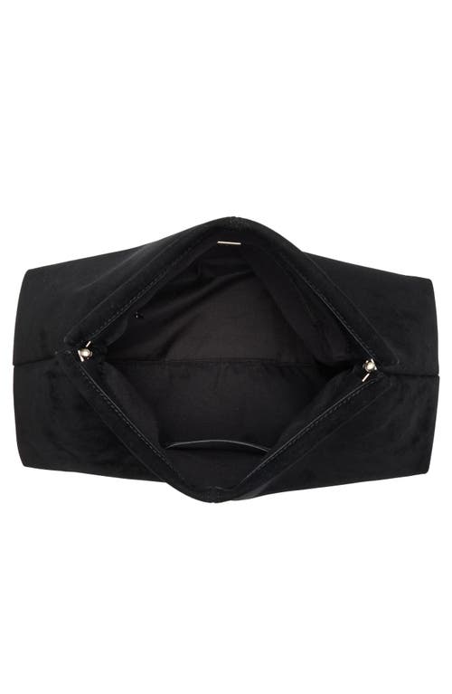 Bcbg Faux Suede Clutch In Black