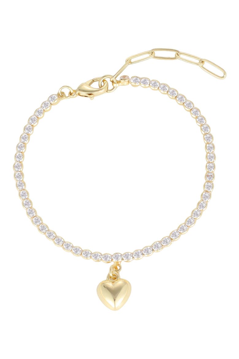 14K Gold Plated Tennis Bracelet, Main, color, GOLD