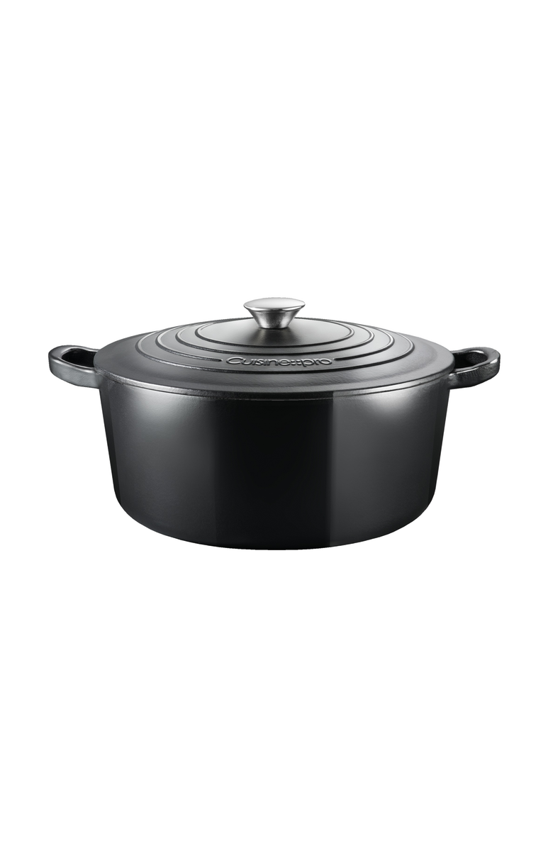 Cuisine::pro<sup
®</sup
 LE CONNOISSEUR 6.6 Qt. Round French Oven, Main, color, Black