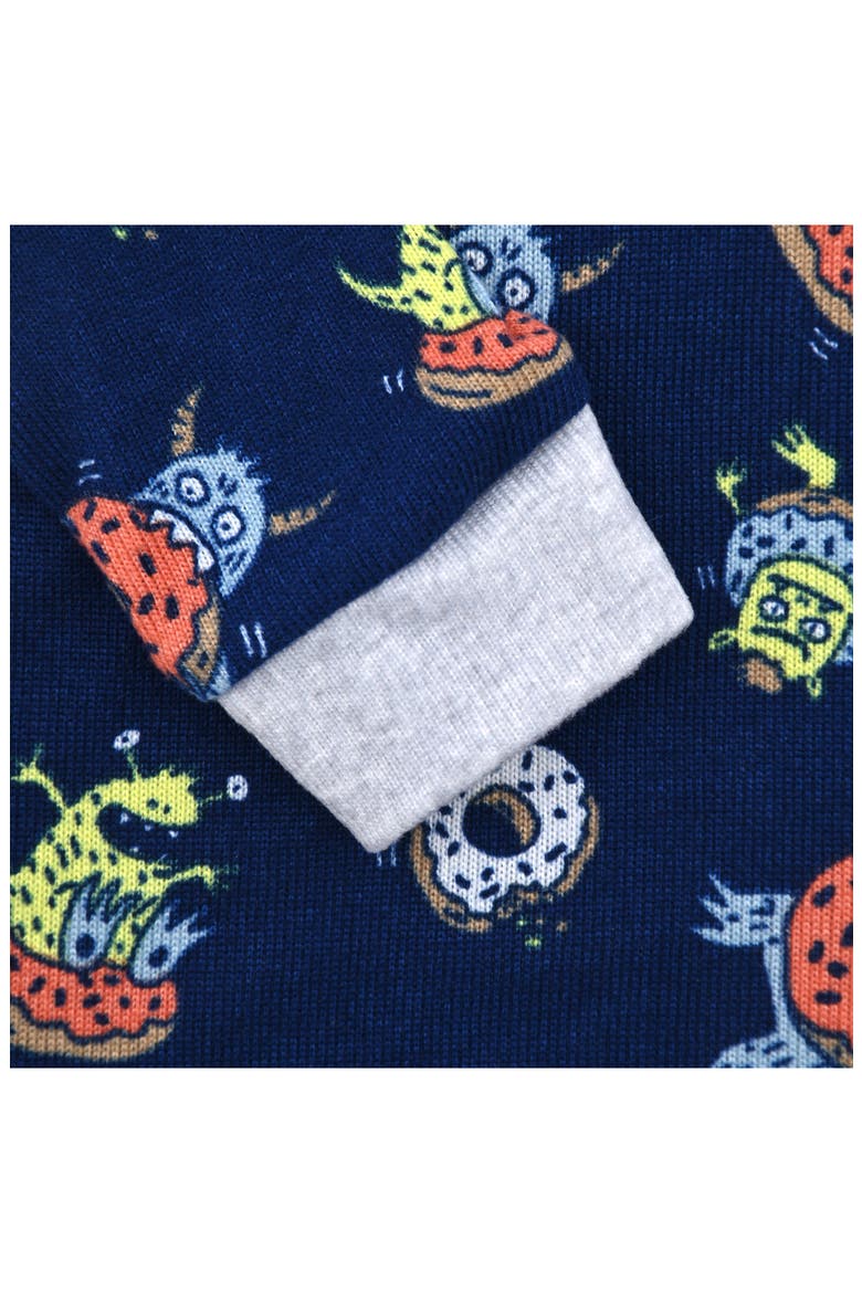 Fitted Two-Piece Pajamas & Socks Set, Alternate, color, NAVY