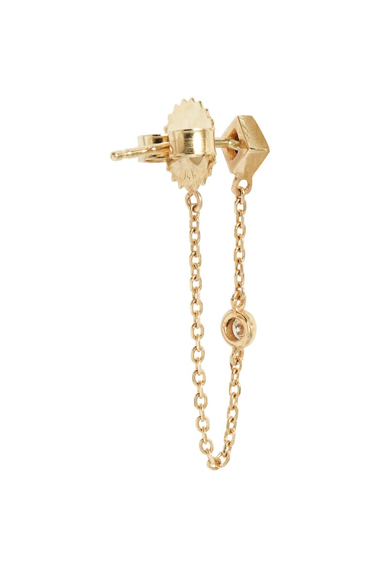 Cléo Rhombus Chain Drop Earrings, Alternate, color, YELLOW GOLD
