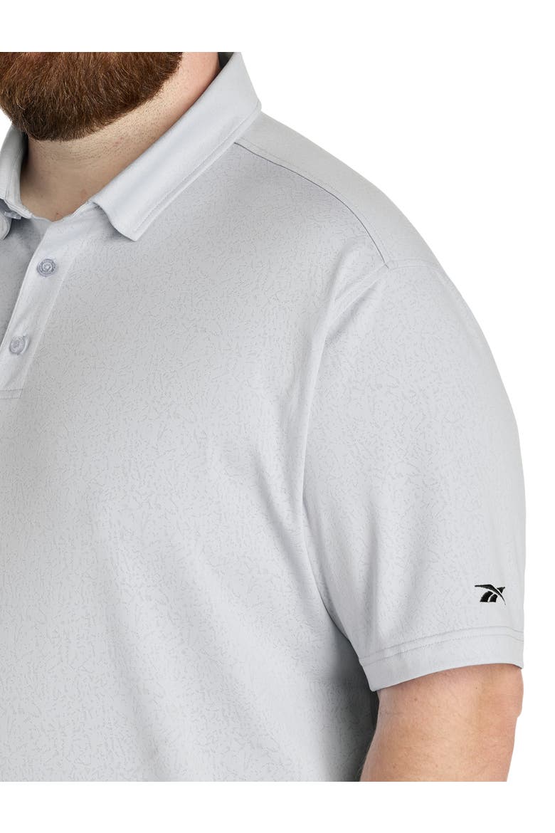 Big & Tall Jacquard Tonal Polo Shirt, Alternate, color, GREY