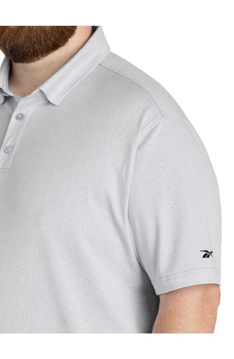 Reebok Big & Tall Jacquard Tonal Polo Shirt, Alternate, color, Grey