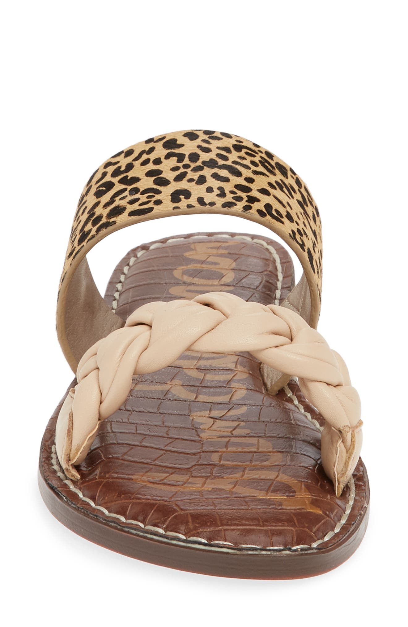 Gage Slide Sandal, Alternate, color, NUDE/NATURAL NAKED LEATHER