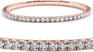 Bliss Diamond 2 - 10Ct TW Flexible Diamond Bangle Tennis Bracelet Lab Grown 14k Gold