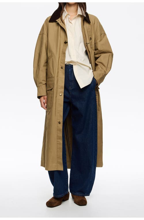 Bimba Y Lola Maxi Length Trench In Brown