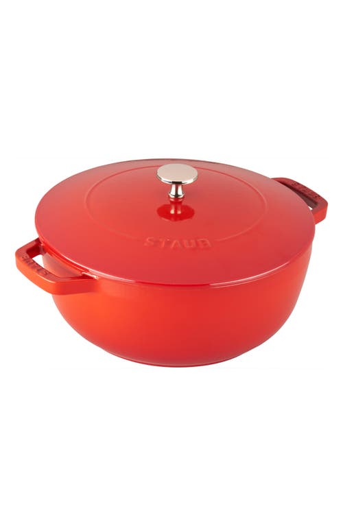 Staub 3.75-Quart Enameled Cast Iron French Oven in Red 
