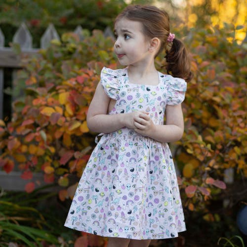 Worthy Threads Girls Ruffle Sleeve Dress In 90s Toys