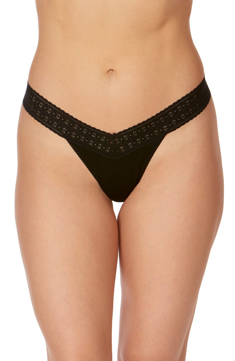 Hanky Panky Dream Low Rise Thong, Main, color, Black