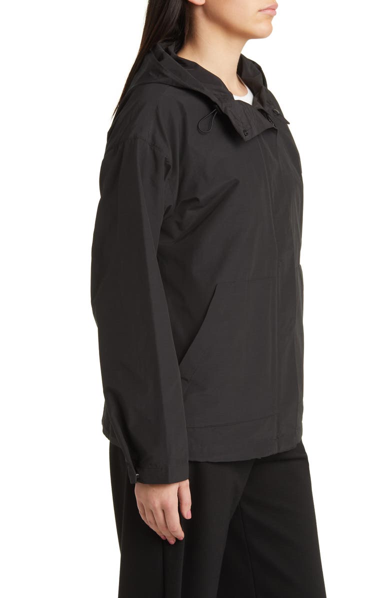 Eileen Fisher Hooded Cotton Blend Jacket, Alternate, color,