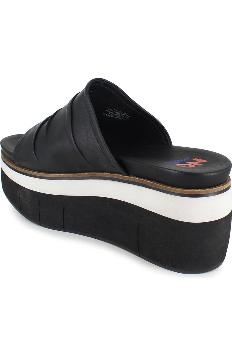 National Comfort Kayci Scrunched Platform Slide Sandal, Alternate, color, Black Leather
