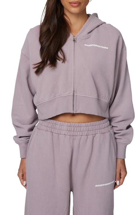 Essential Cropped Zip Hoodie