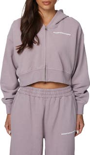 Good For Nothing Essential Cropped Zip Hoodie